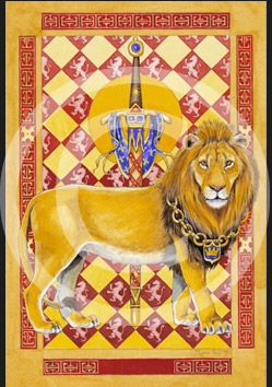 Lion card by artist Miranda Gray