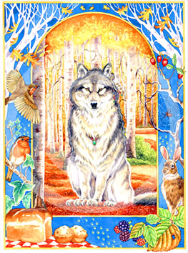 Wolf by artist Miranda Gray